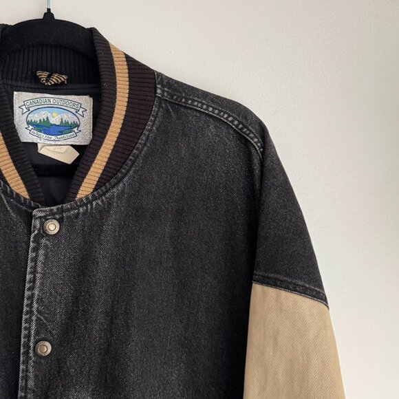 Vintage Denim Bomber Jacket - Picture 2 of 4